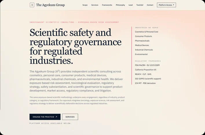 The Adrium Group, built with Emergent